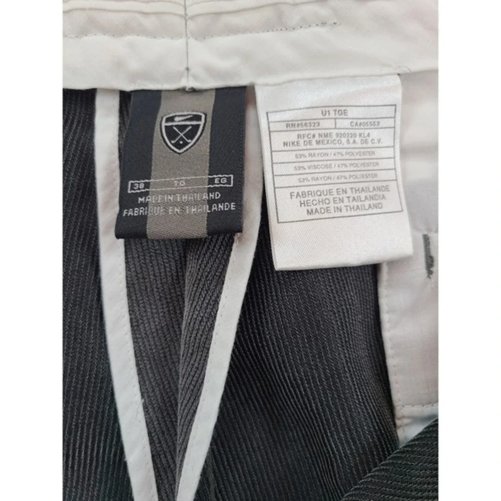 Nike Golf Shield Pleated Shorts Gray Textured Rayon Blend Men's 38 VTG‎
