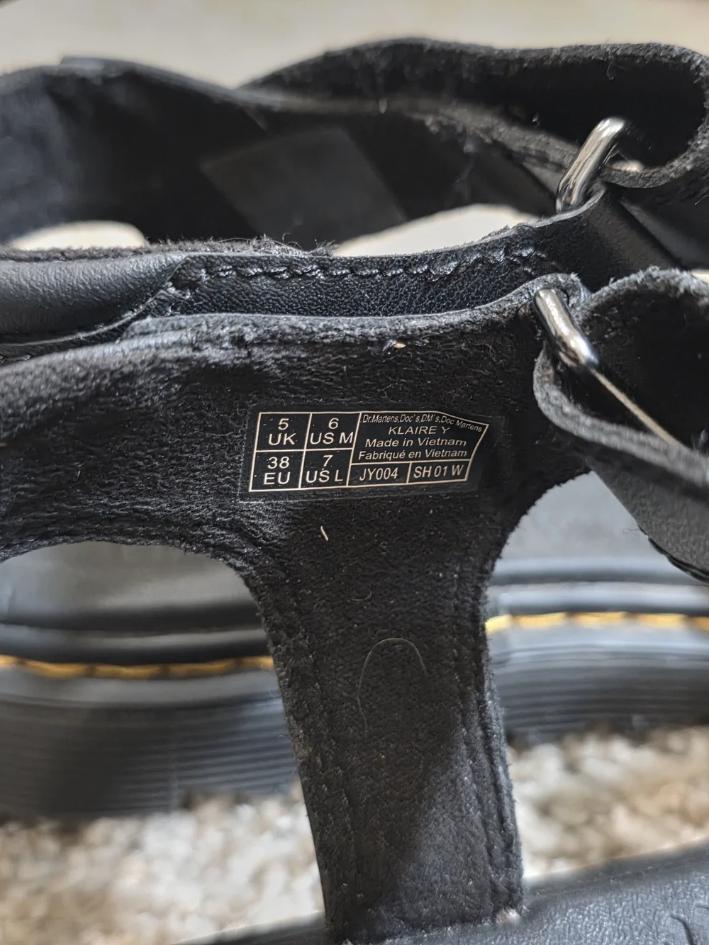 Dr. Martens Klaire Leather Sandals Size US 6 Excellent Condition