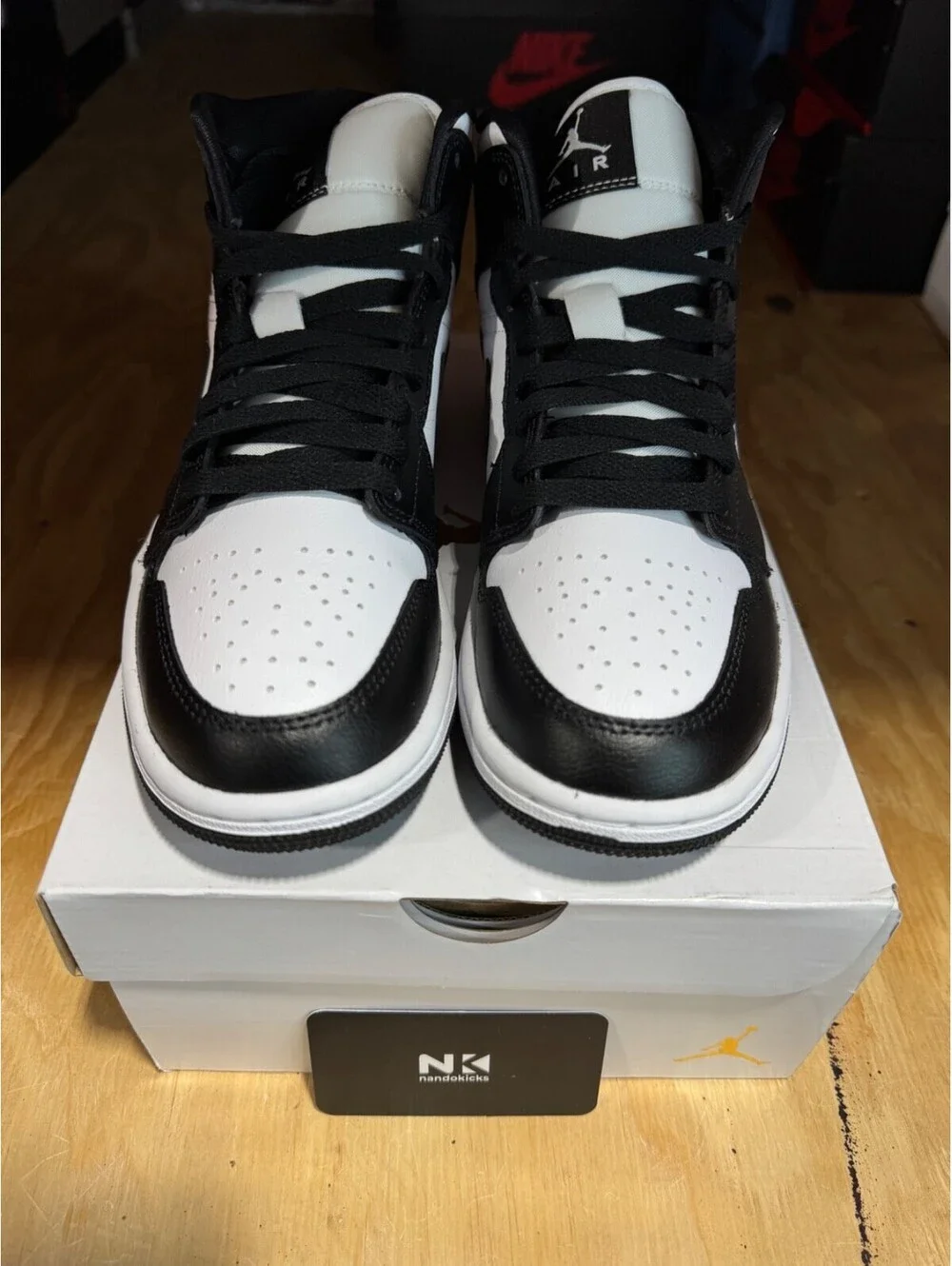 Wmns Air Jordan 1 Retro Mid 'Panda' DV0991-101 Size 6.5
