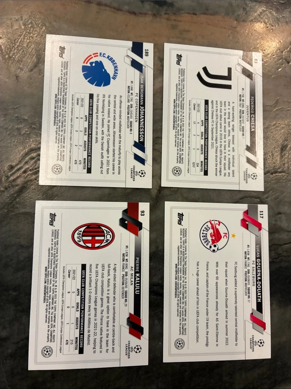 Topps four soccer