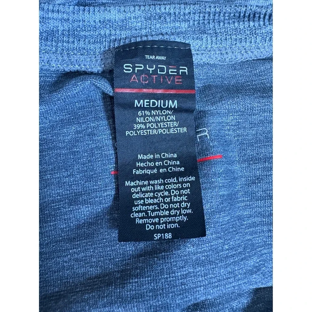 Spyder Active Womens Medium Grey Space Dye Long Sleeve Seamless Training Top
