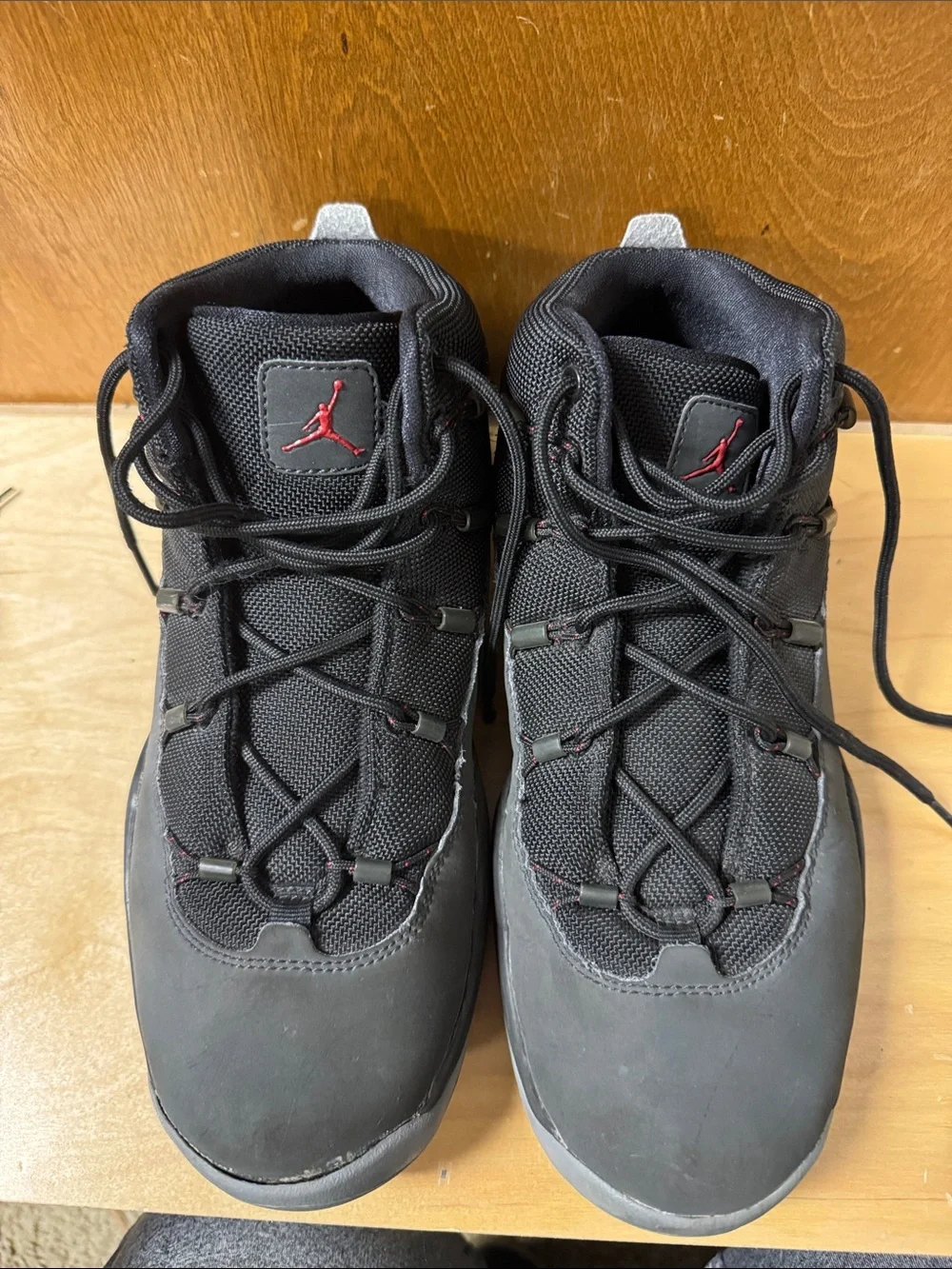 Jordan Kids Black and Red Low-Top Sneakers