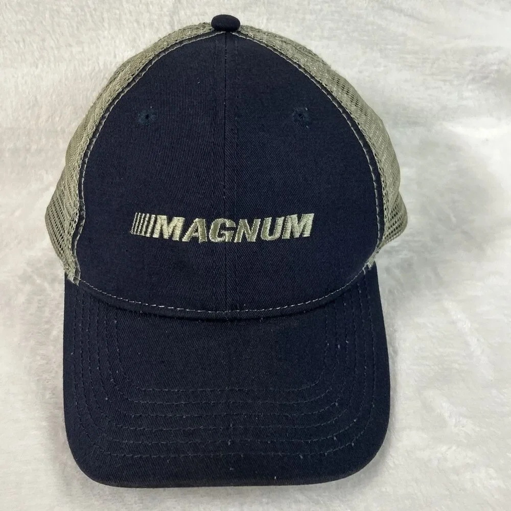 Magnum Blue Mens Hat Adjustable Ball Cap Baseball