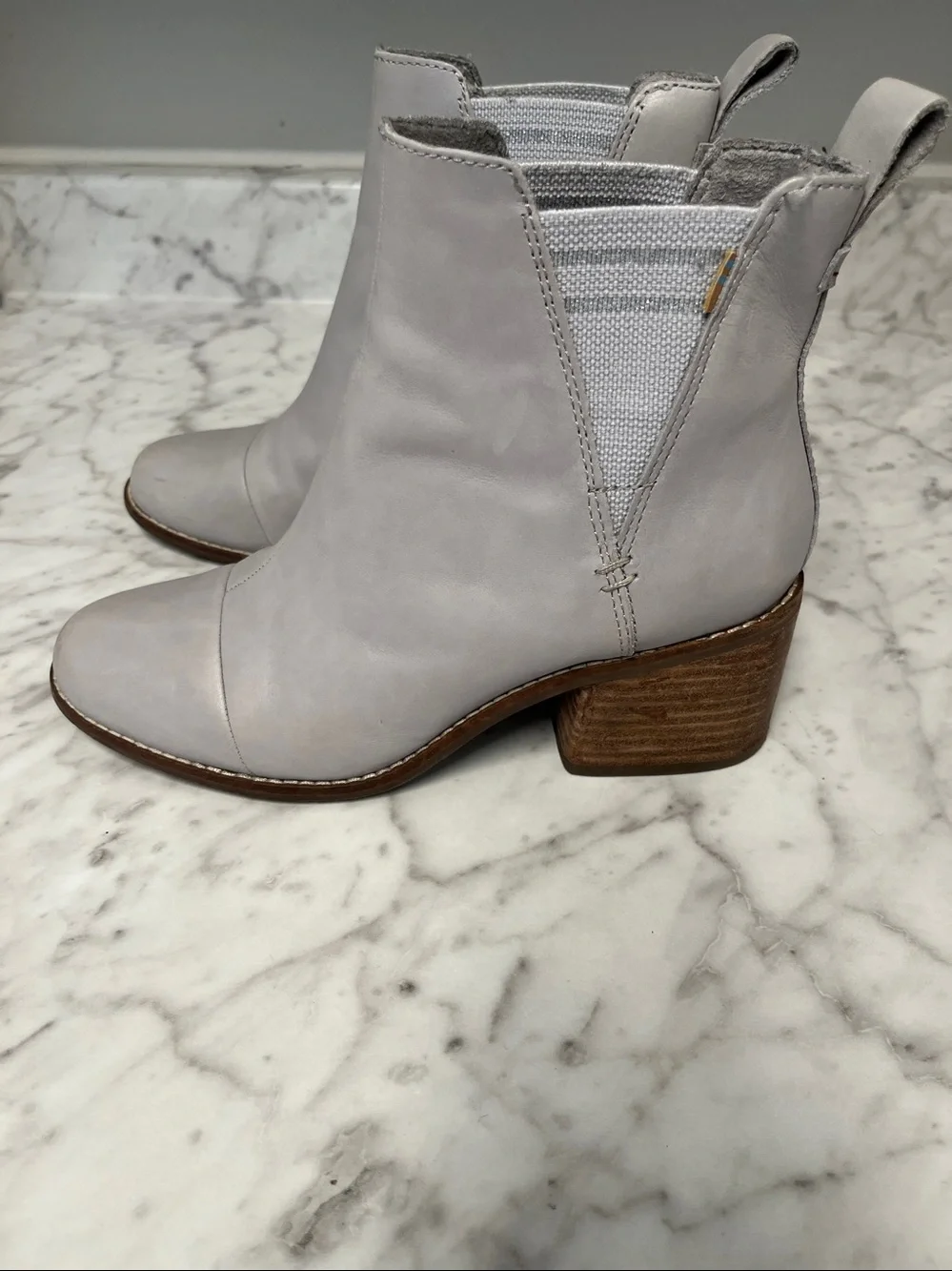 Toms leather ankle