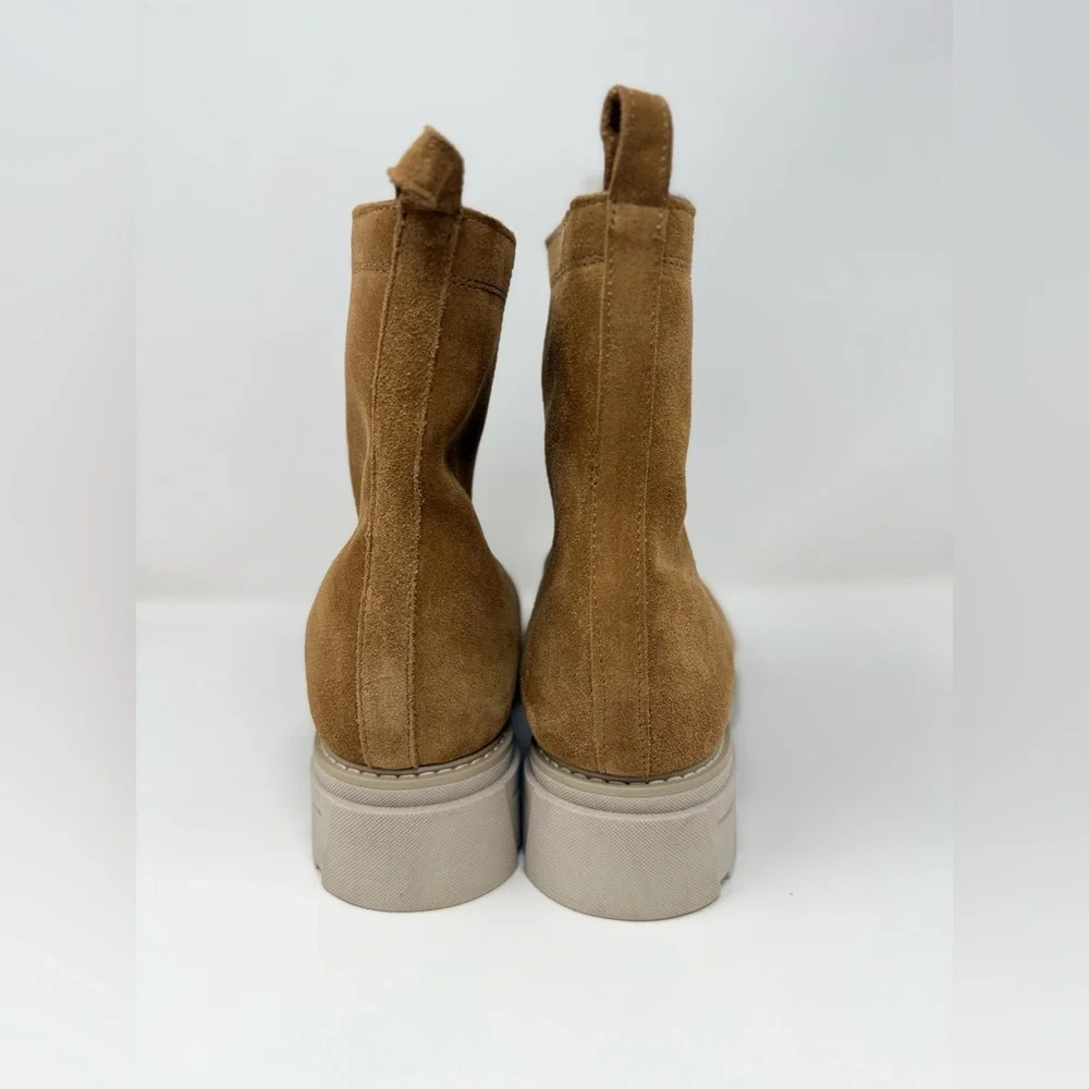 New La Canadienne Delta City Dry Zip Boots Toffee Sz 9.5