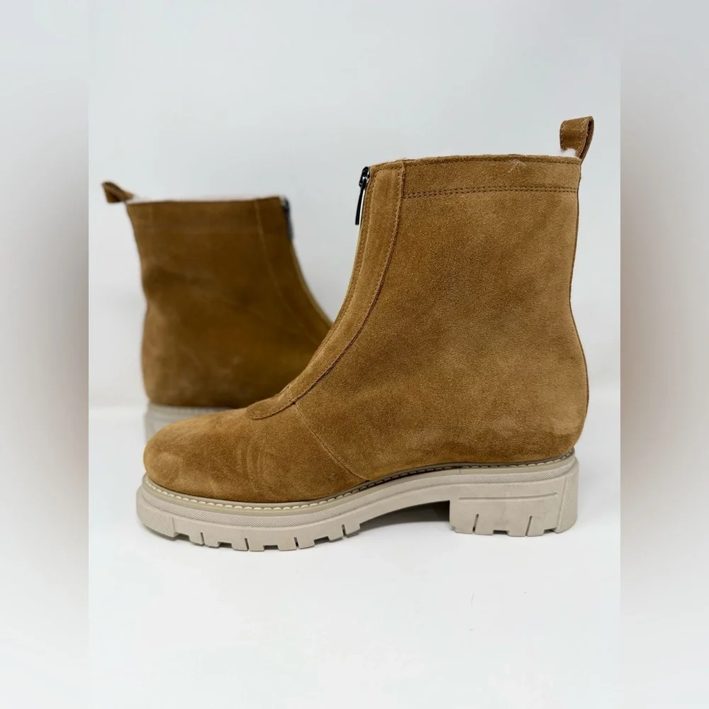 New La Canadienne Delta City Dry Zip Boots Toffee Sz 9.5