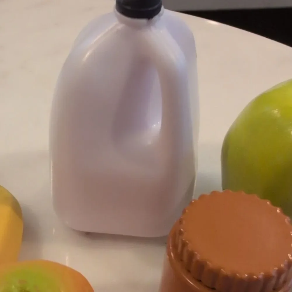Dollhouse Miniatures Food & Kitchen Lot 12pc Pan Eggs Milk Jug Apple Banana