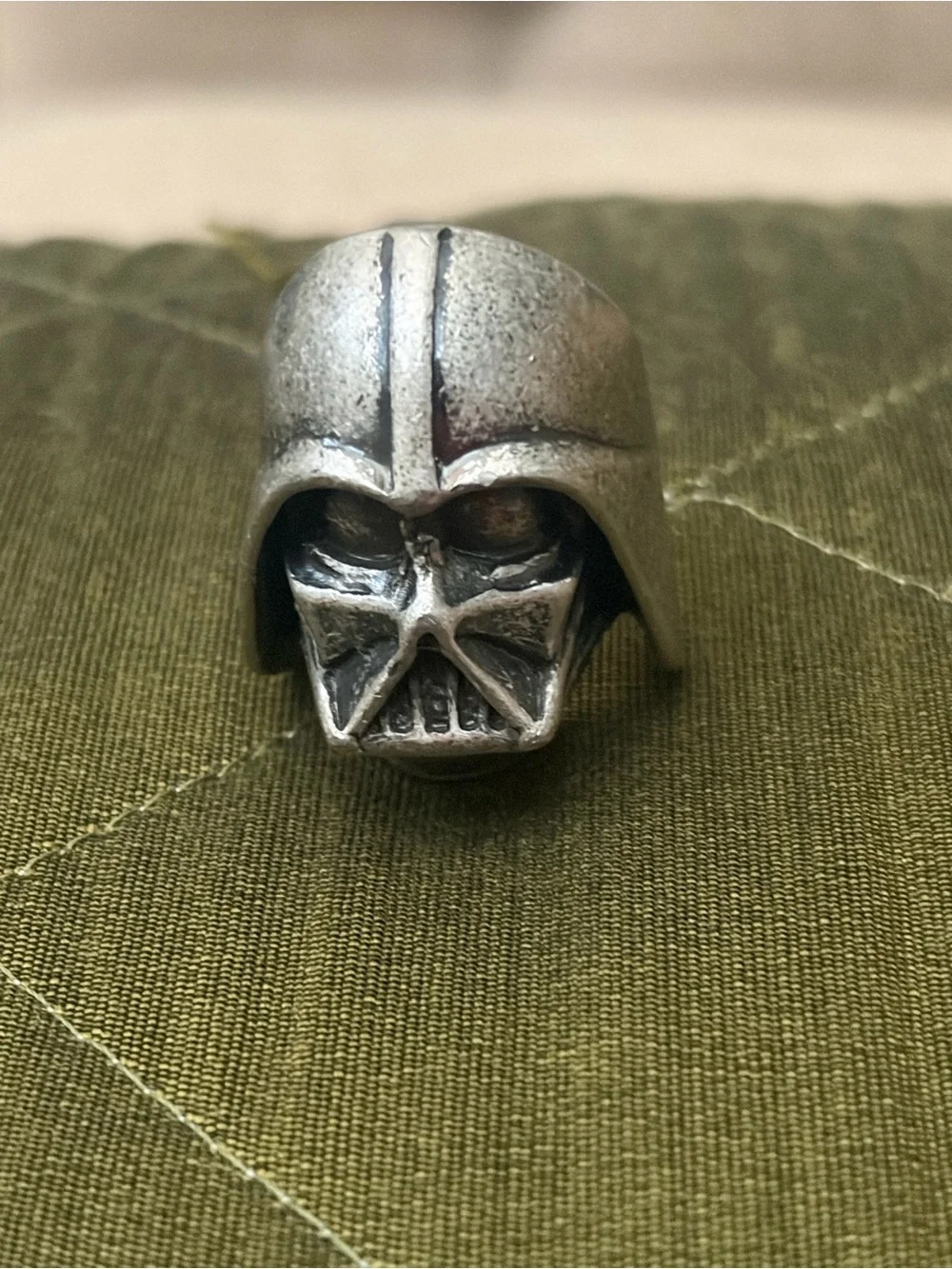 Men's Star Wars Silver Skull Helmet Ring - Gothic Statement Accessory