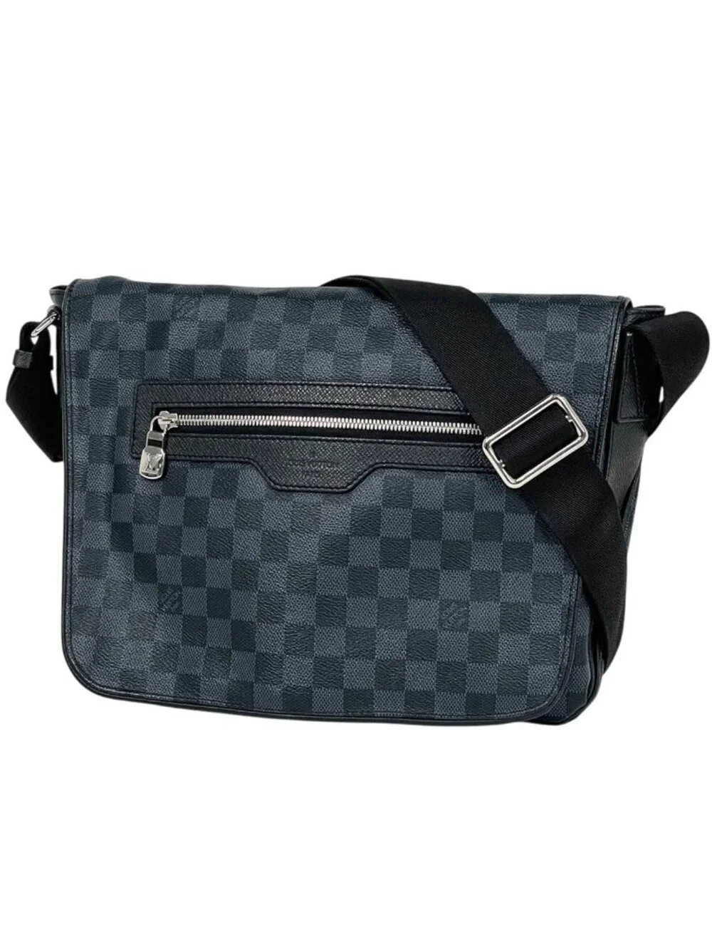 Louis Vuitton Match Point Messenger Shoulder Bag Damier Ecobalt Noir Navy