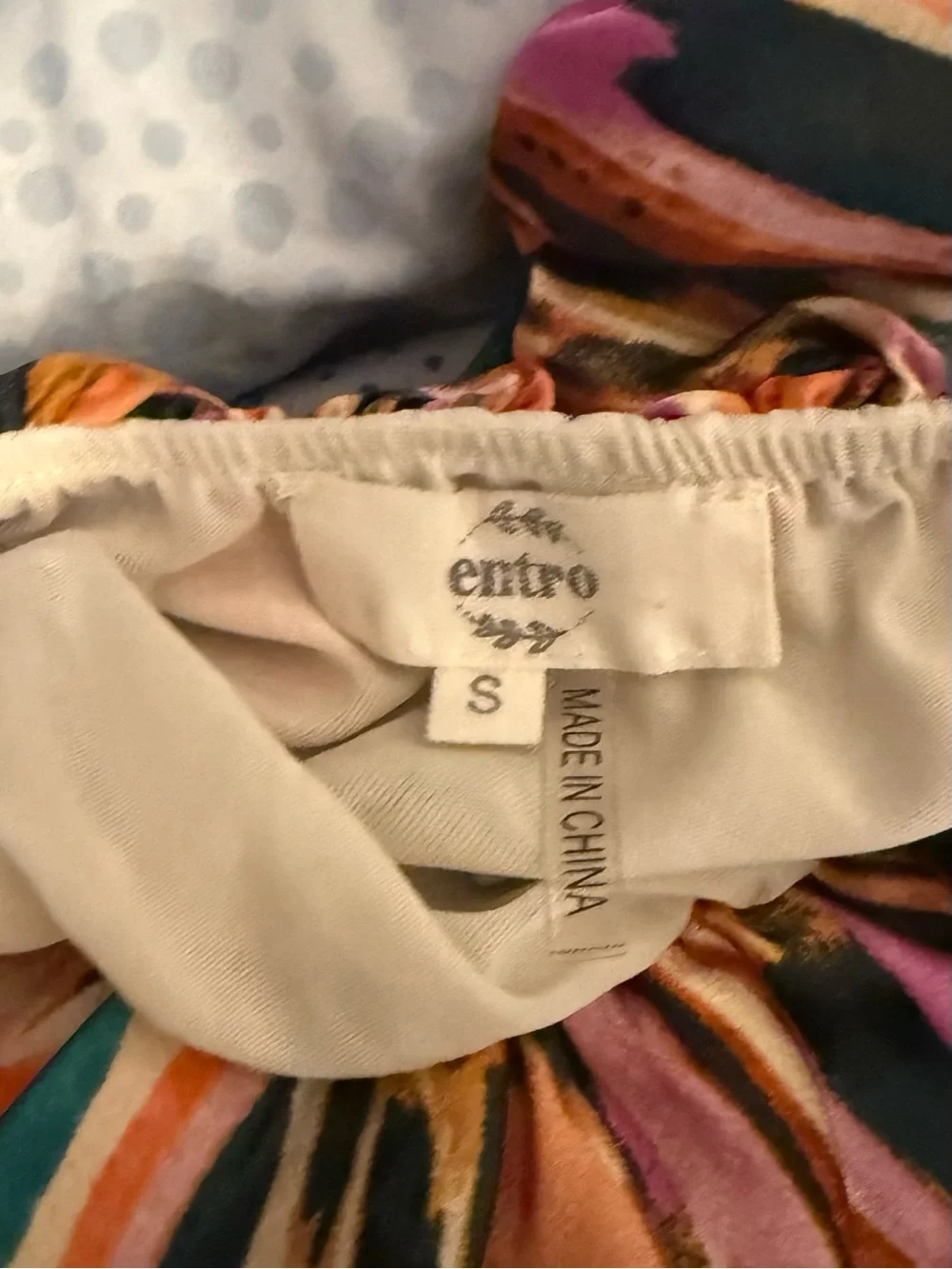 Entro Abstract Print Matching Set Small Resort Vacation Wide Leg Pants NWOT