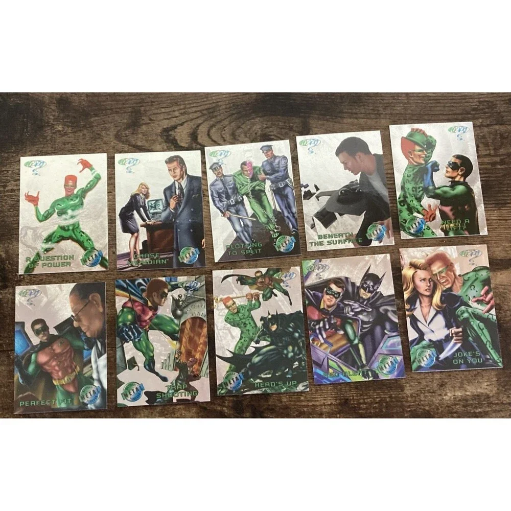 1995 Fleer Batman Forever Metal Insert Card Movie Preview Lot of 10 Collector