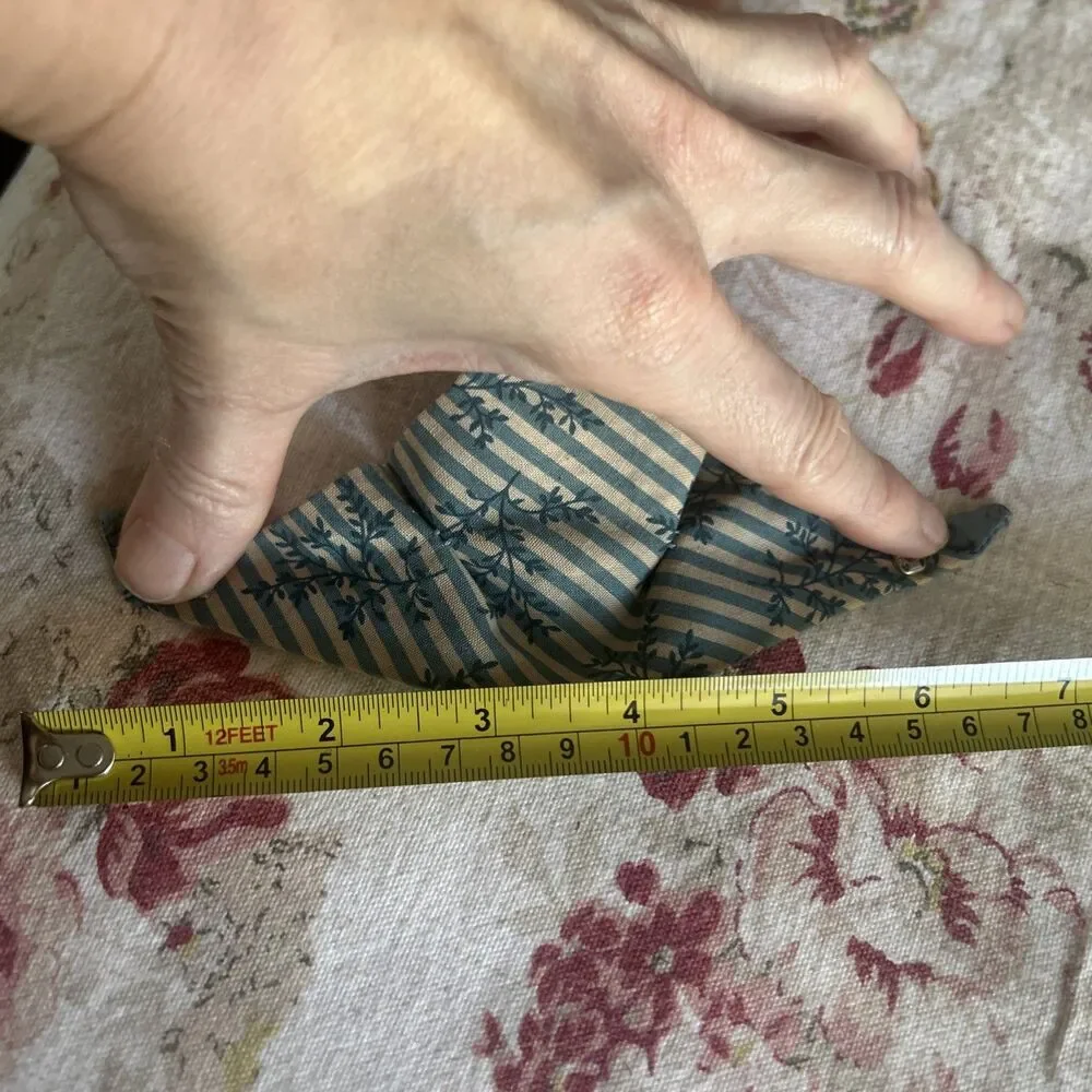 Hankerchief hearband for a 5 inch doll head Blue And White  10 Inch Doll?