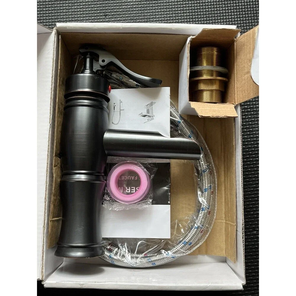 Eyekepper Bathroom Sink Faucet Waterfall Sink Singe Hole Rubbed Bronze