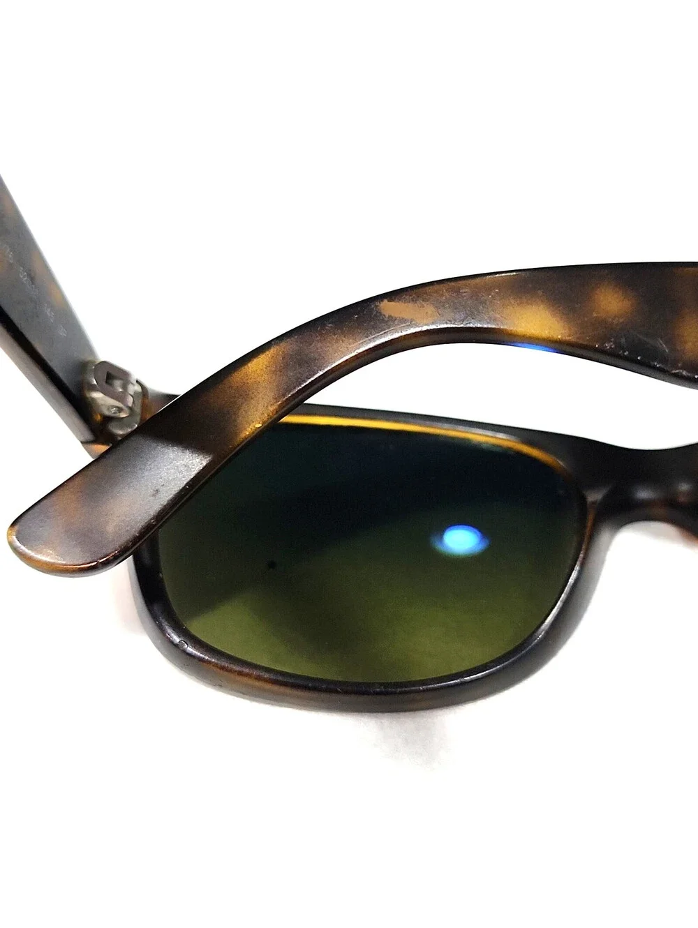 Ray Ban RB2132 894/76 New Wayfarer Tortoise Green Polarized Sunglasses 52-18 145