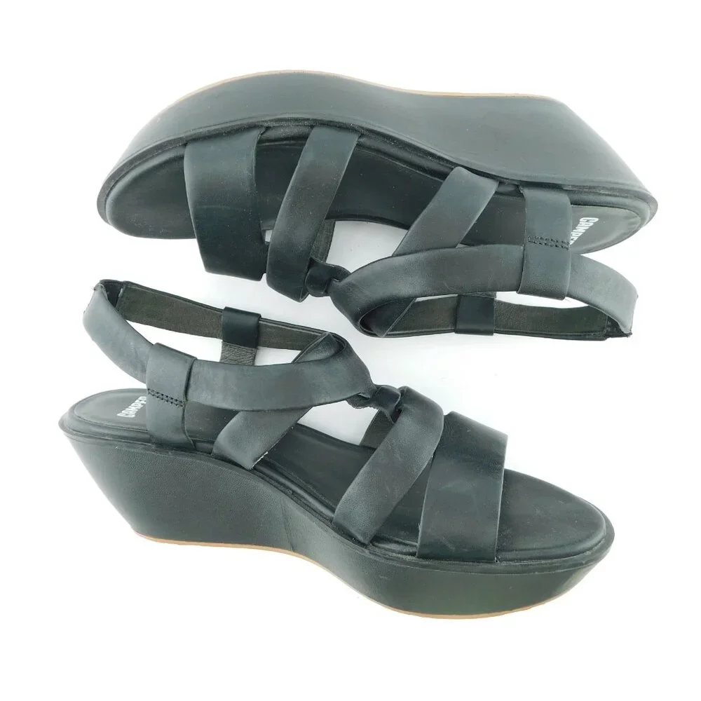 Camper black leather