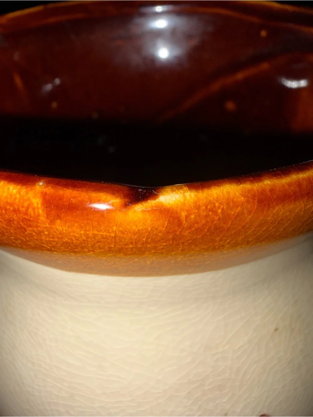 Cream and Brown Farmhouse Ceramic Pitcher with Cow Scene