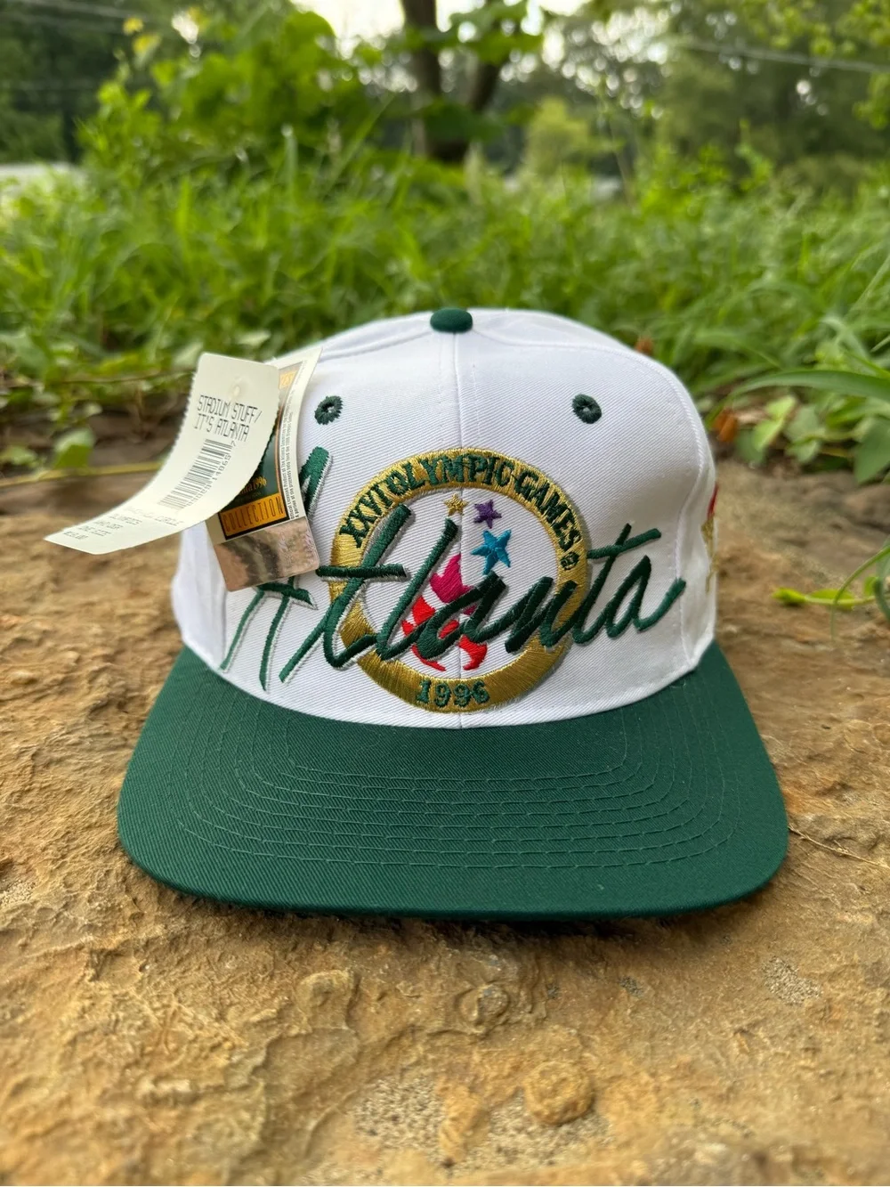 NWT Vintage The Game 1996 Atlanta Olympics script snapback hat