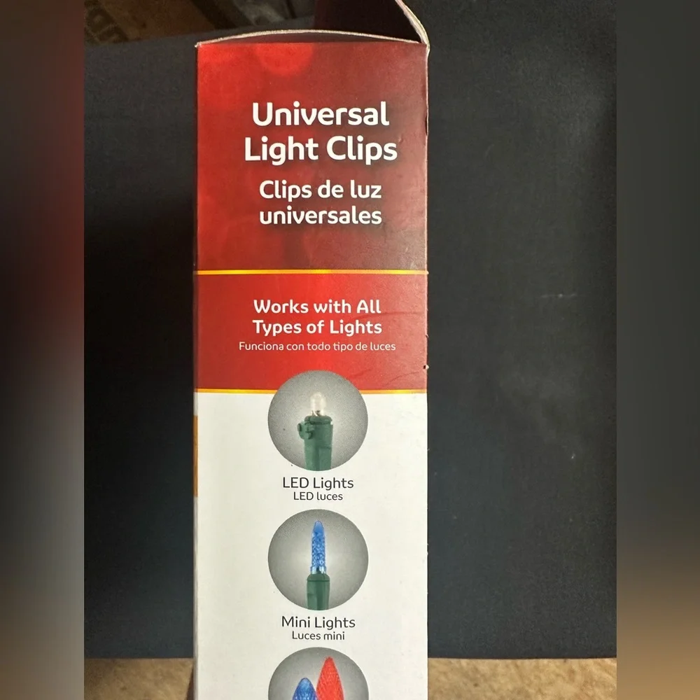 🌸 $3 if bundled Universal Light Clips for gutters shingles & tile 100 Clips NWT