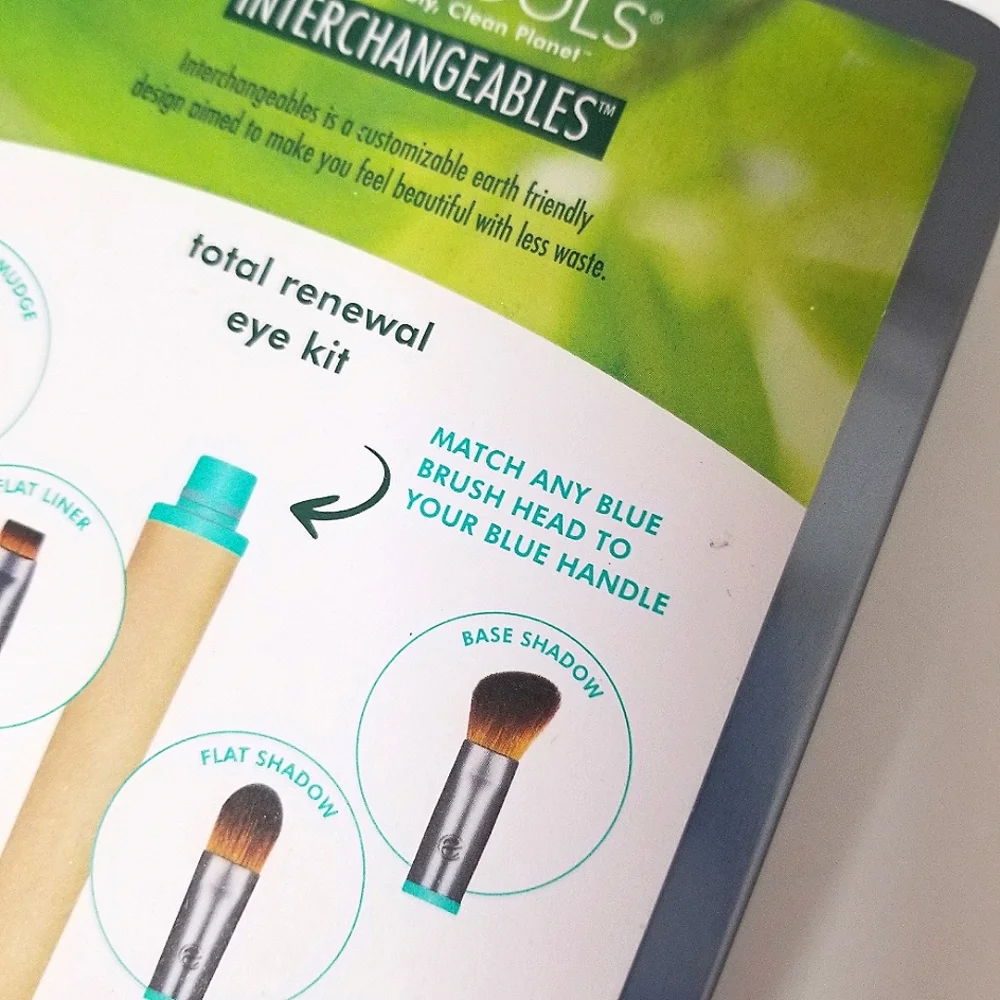 EcoTools Interchangeables Total Renewal Eye Makeup Brush Kit Cruelty Free NWT