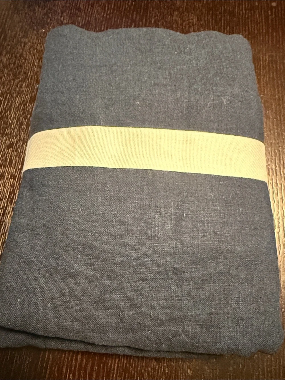 Pottery Barn navy belgian