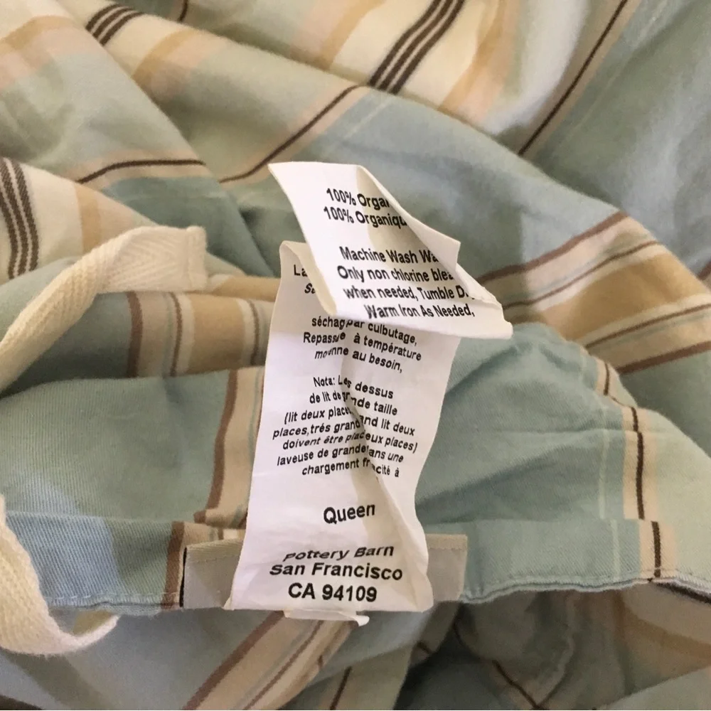 Pottery Barn soft striped