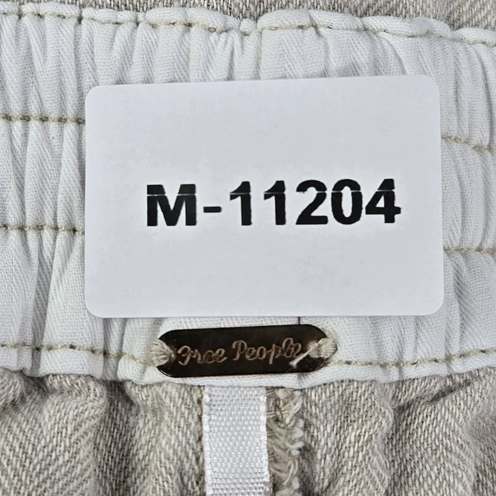 Free People Women Pants M Brown Feelin Good‎ Utility Cargo Linen 27