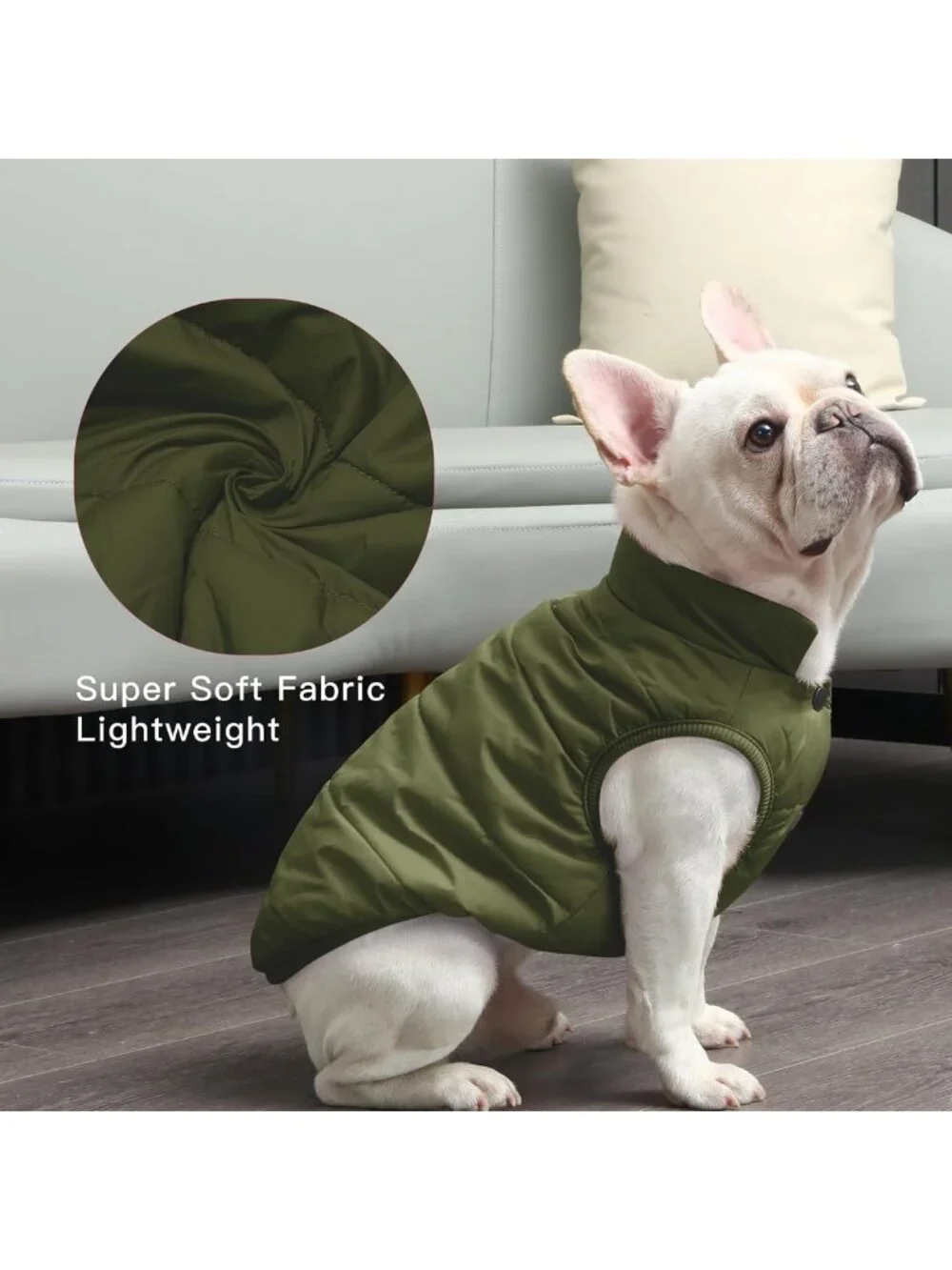 Warm Fleece Lined Dog Jacket for Winter, Soft Windproof Coat for Small Dogs