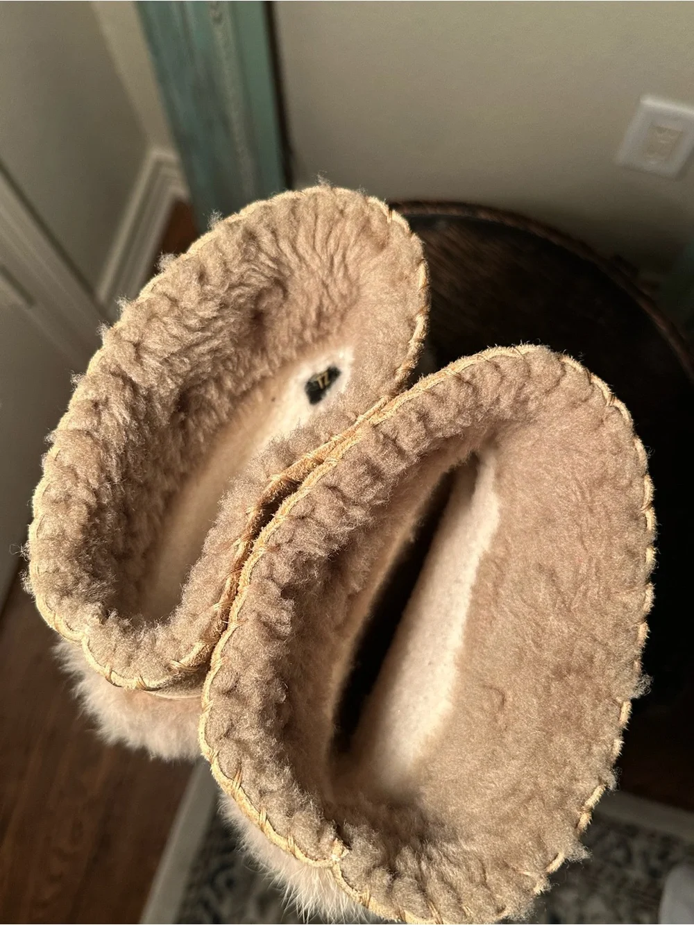 Salvatore Ferragamo Beige Fur-Trimmed Winter Boots