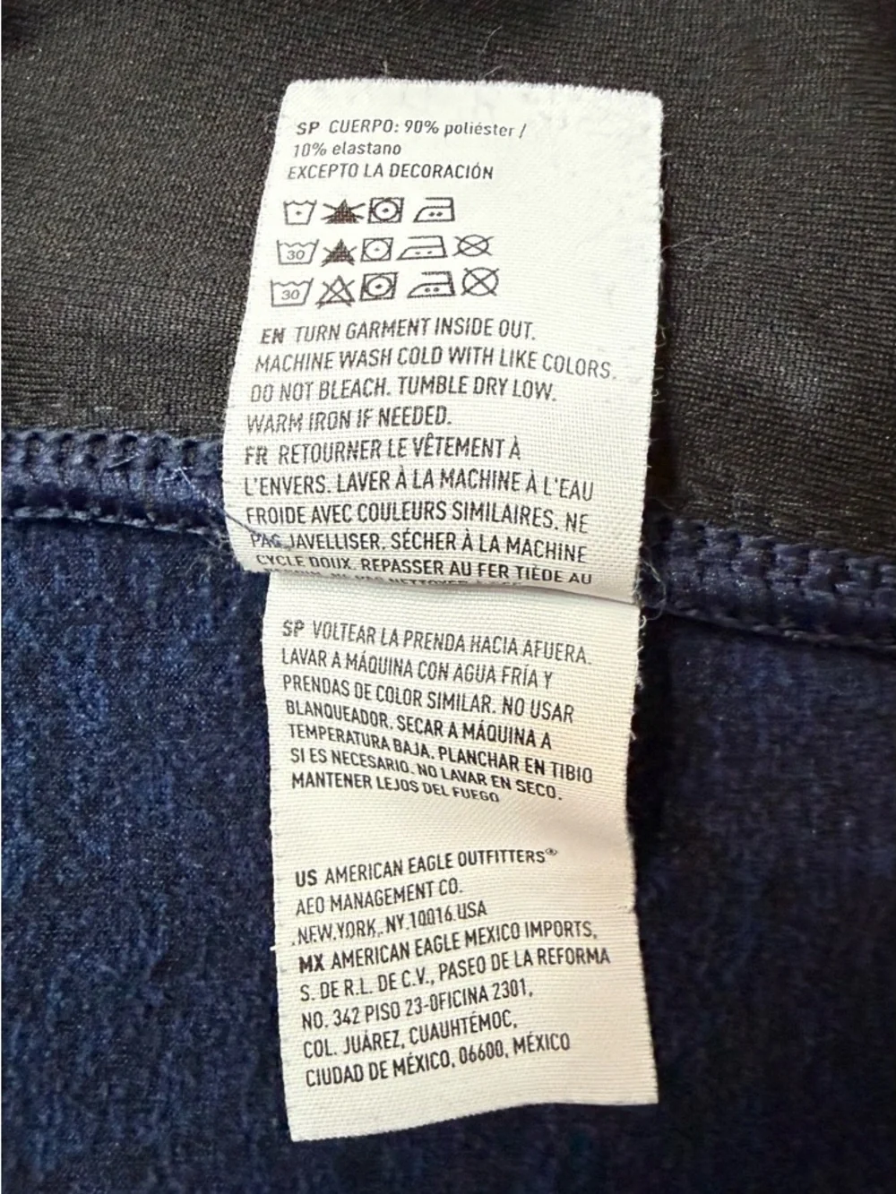 American Eagle AE Active Flex Athletic Shorts Heathered Navy Blue Size S