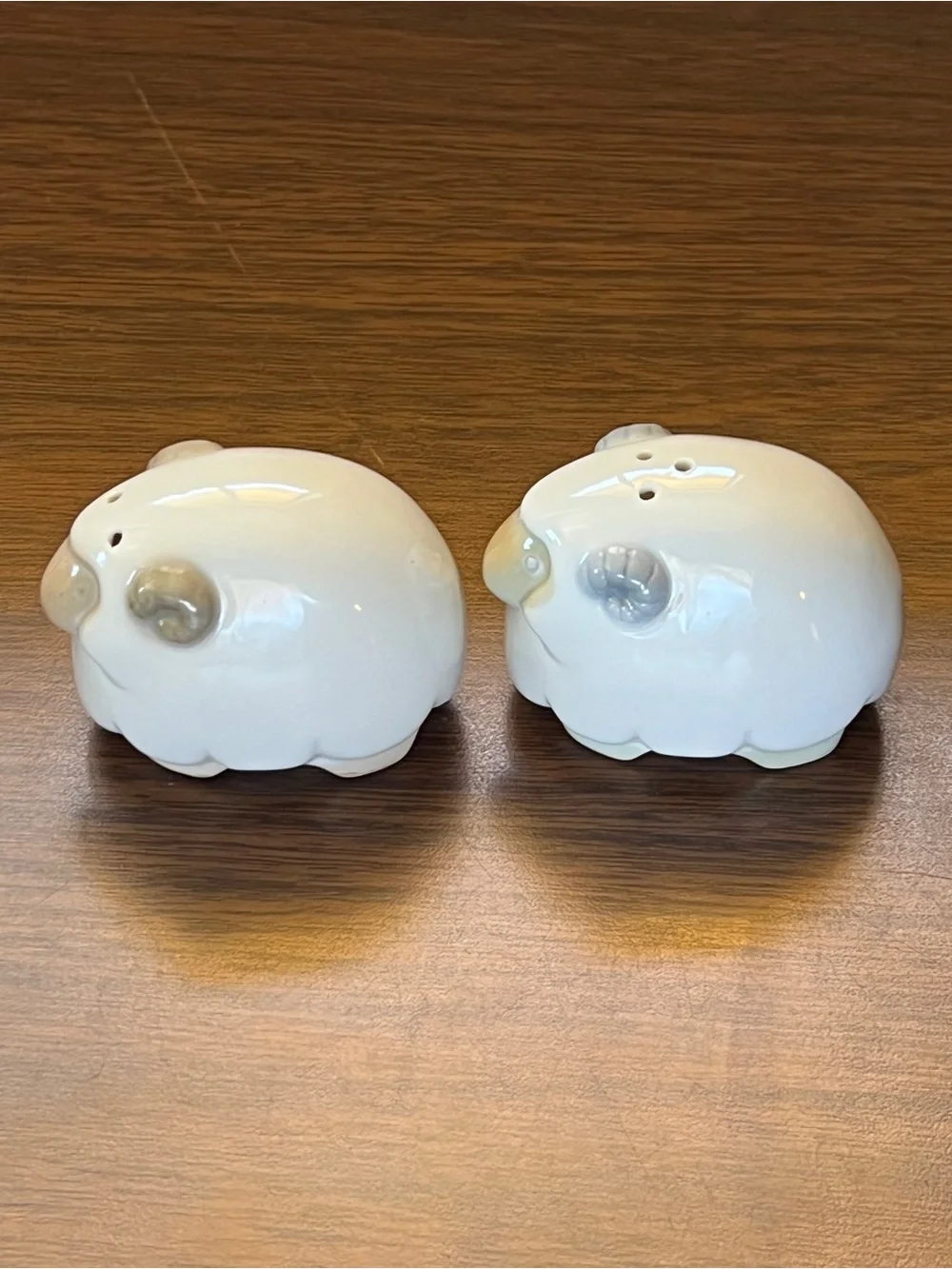 Vintage Ceramic Ram Salt and Pepper Shakers - Made in Japan