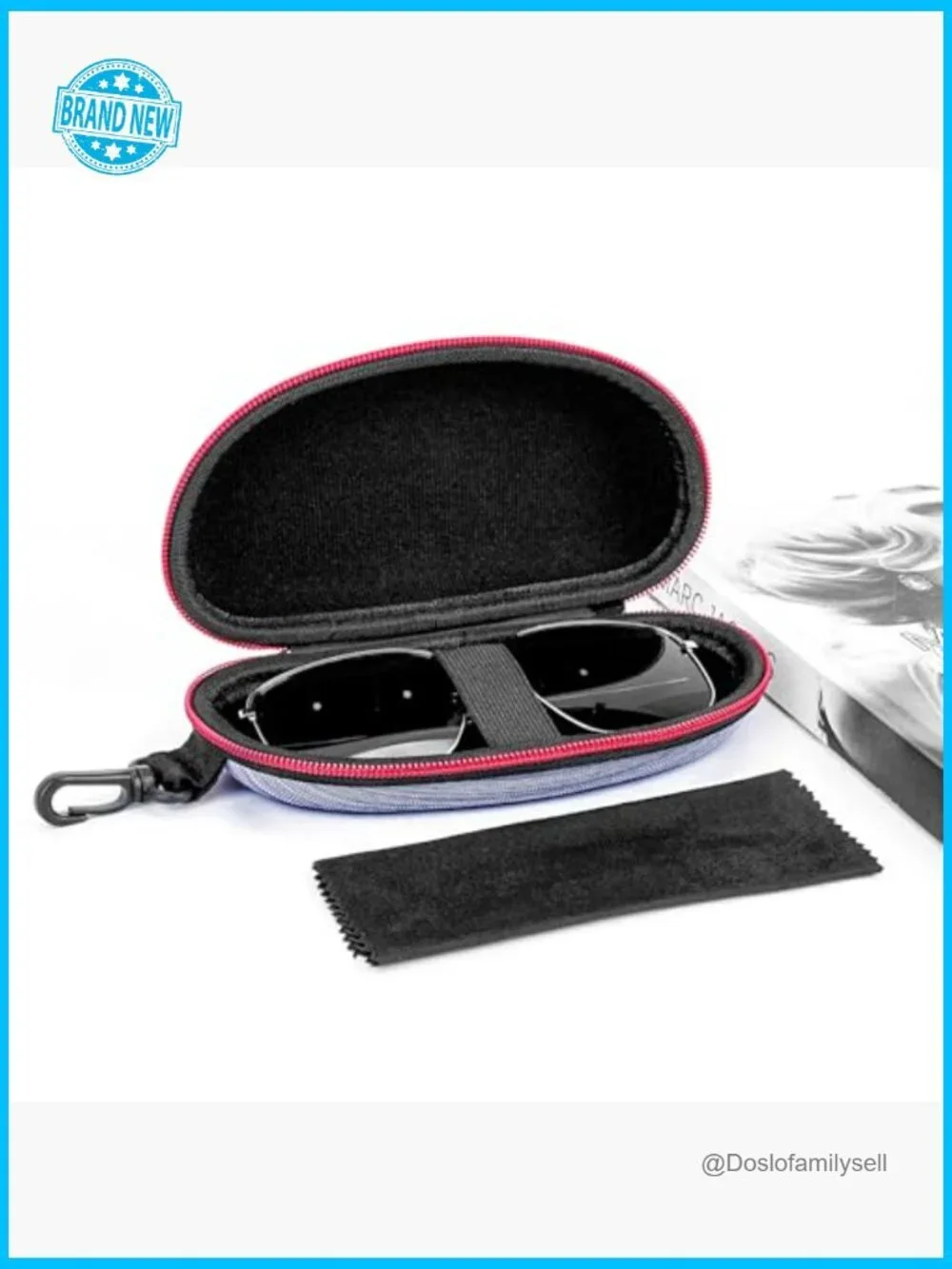 Oversized Sunglasses Case Hard Shell Travel Eyewear Storage Organizer Classic