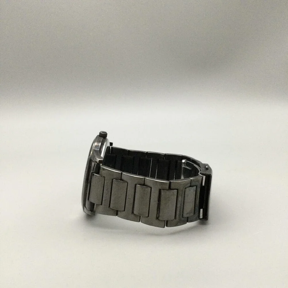Guess Steel Mens Watch 39mm Black Dial Gunmetal U11651G1 New Battery 7