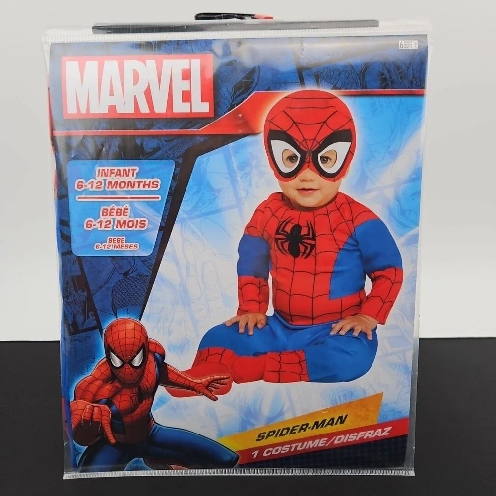 Marvel Spider-Man Costume Size Infant 6-12 months Halloween Dress-up