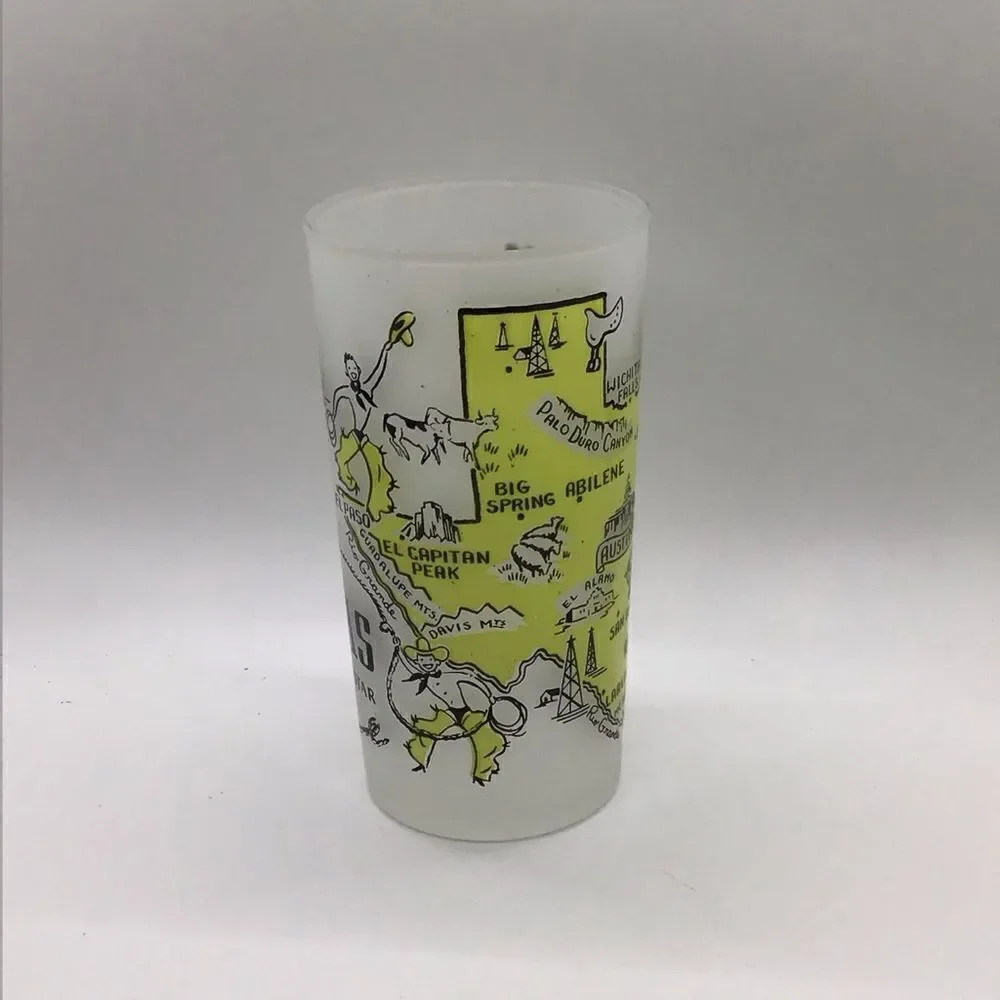 Vintage Texas Souvenir Glass