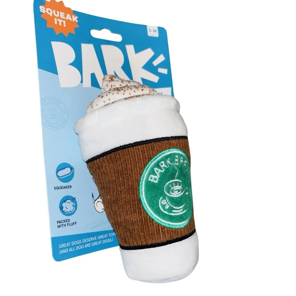 BARK Dog Toy‎ Cup Of Bark Roast Plush - New