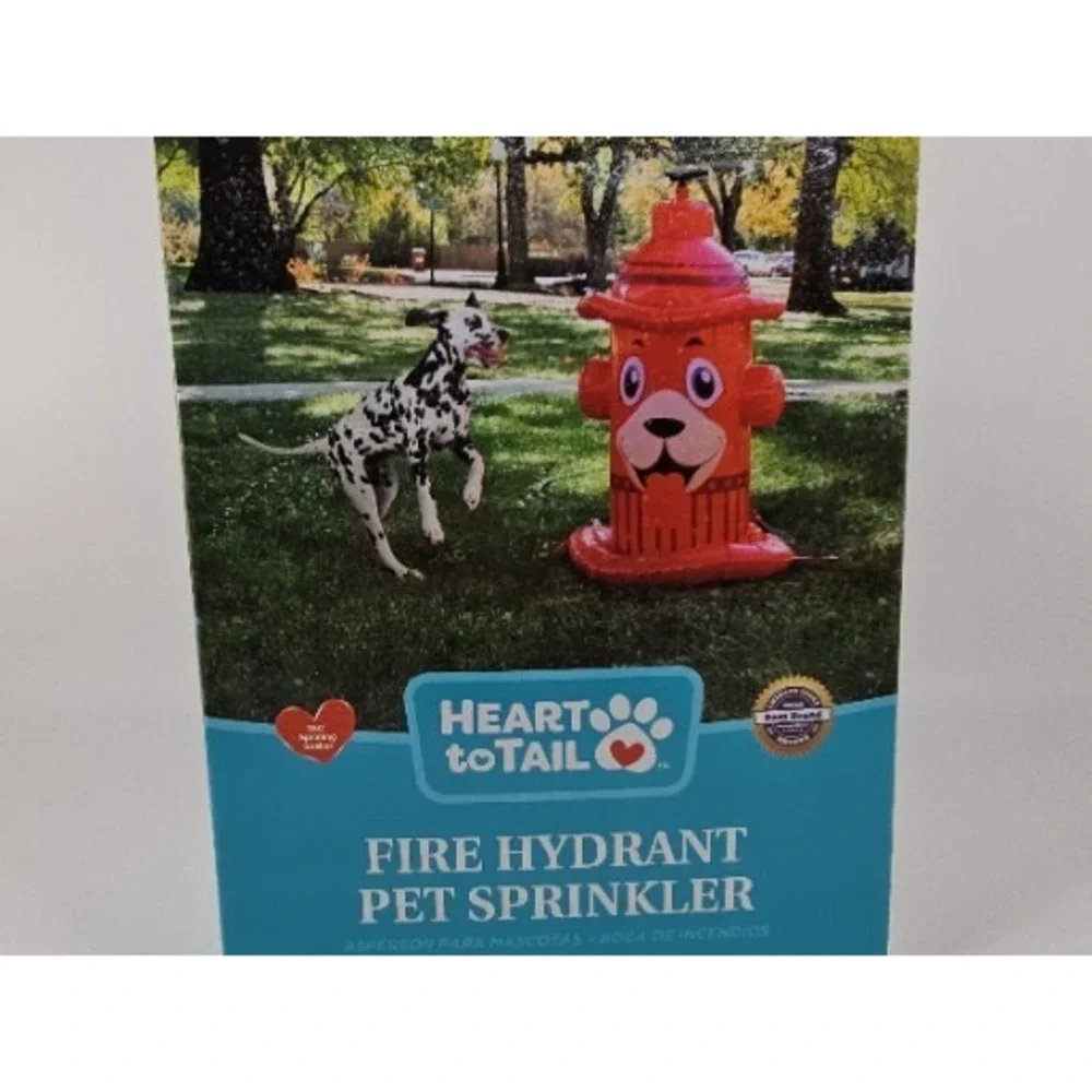 Heart to Tail Fire Hydrant Pet‎ Dog Sprinkler Inflatable Fun Water Toy Dogs New
