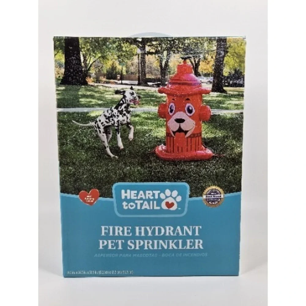 Heart to Tail Fire Hydrant Pet‎ Dog Sprinkler Inflatable Fun Water Toy Dogs New