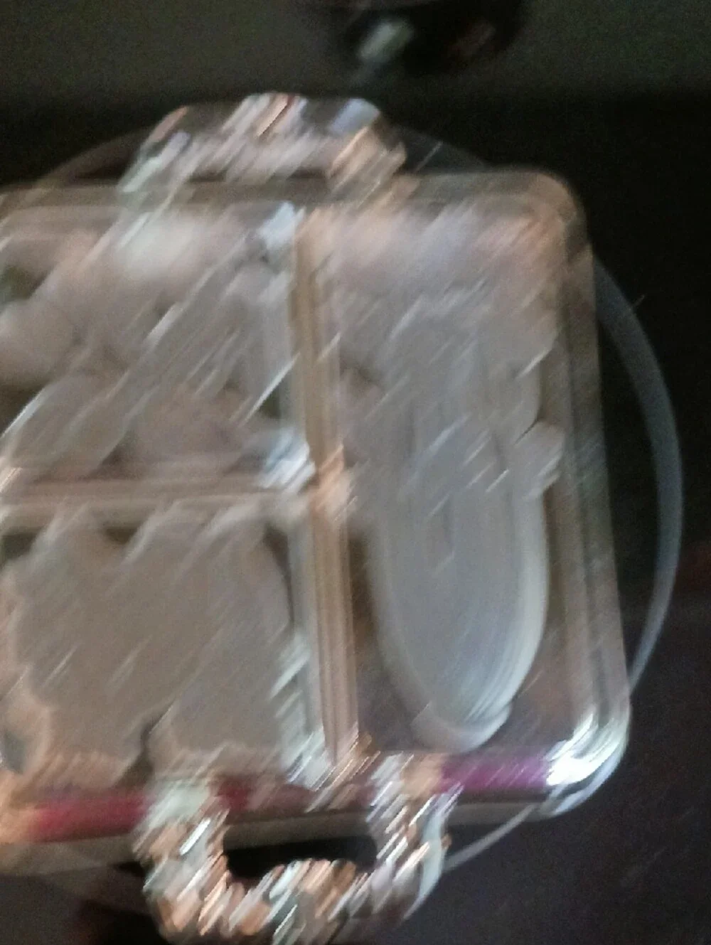 Beautiful! Etched Glass Divided Serving Dish - Clear Vegetable Pattern 🫒🥬🥒🫒