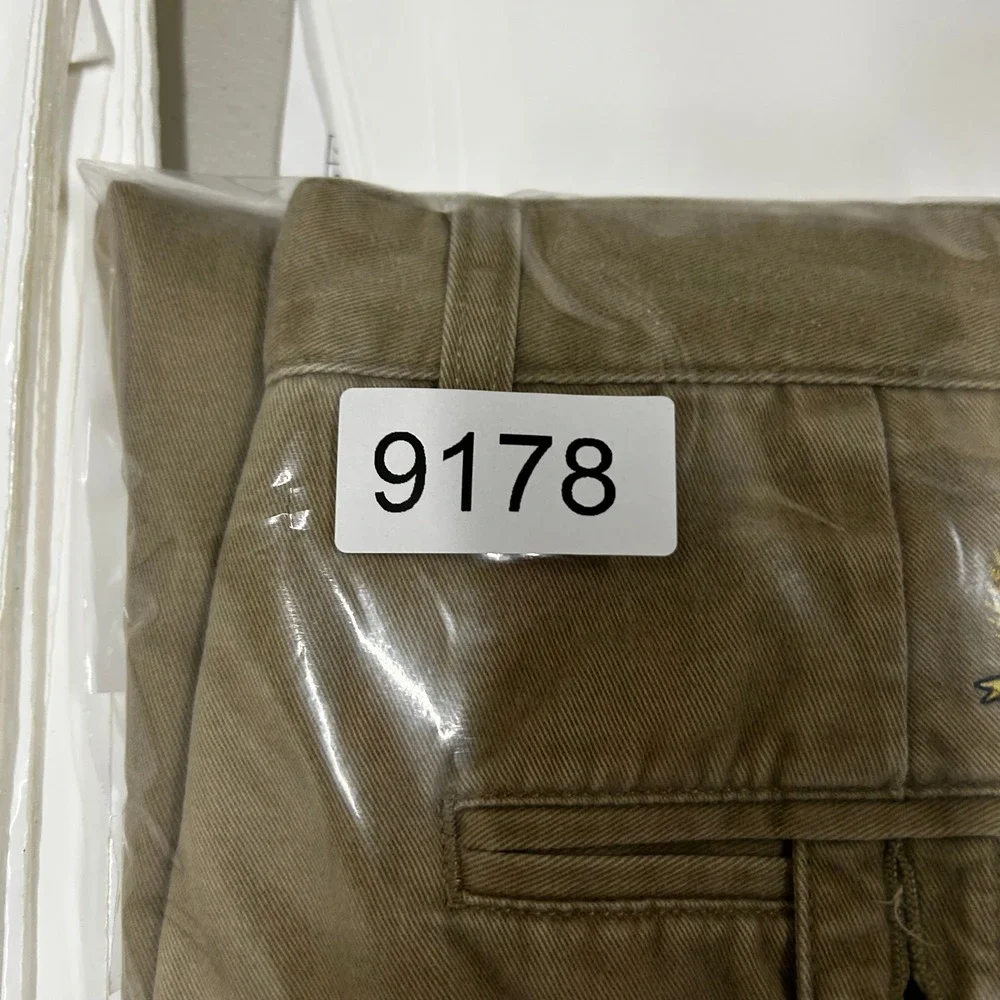 Tommy Hilfiger Chino Pants Mens Size 32X26 Beige Pleated Relaxed Fit Vintage