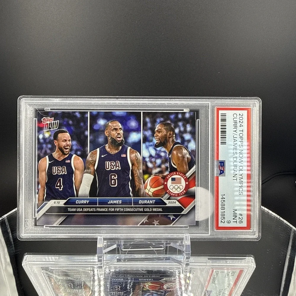 Curry/LeBron/Durant 2024 Topps Now Olympics‎ #26 Team USA PSA 9 Mint