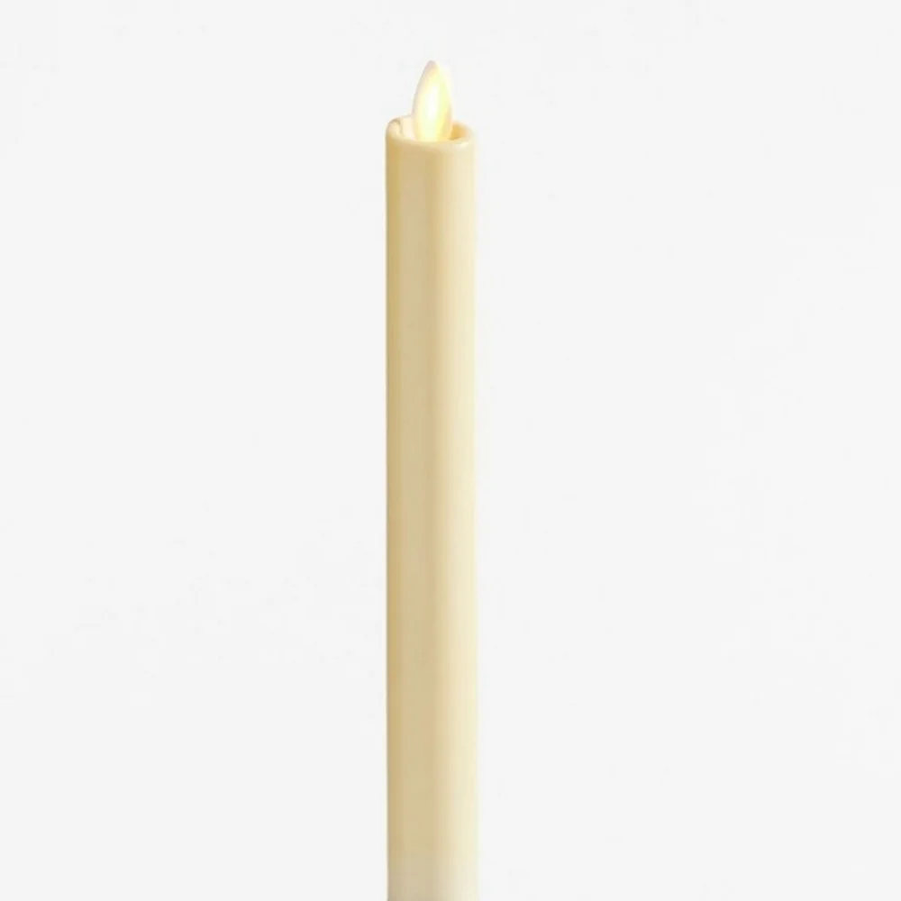 ♥️BUY 5 GET 3 FREE  Premium Flickering Flameless Wax Taper Candle,$59, Natural