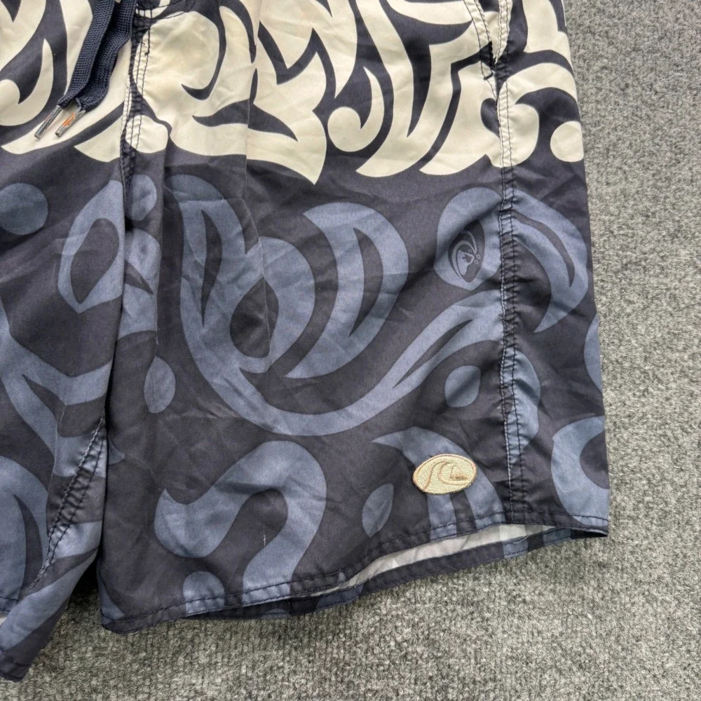 Quiksilver Edition Swim Trunks Mens Medium Navy Blue 7.5