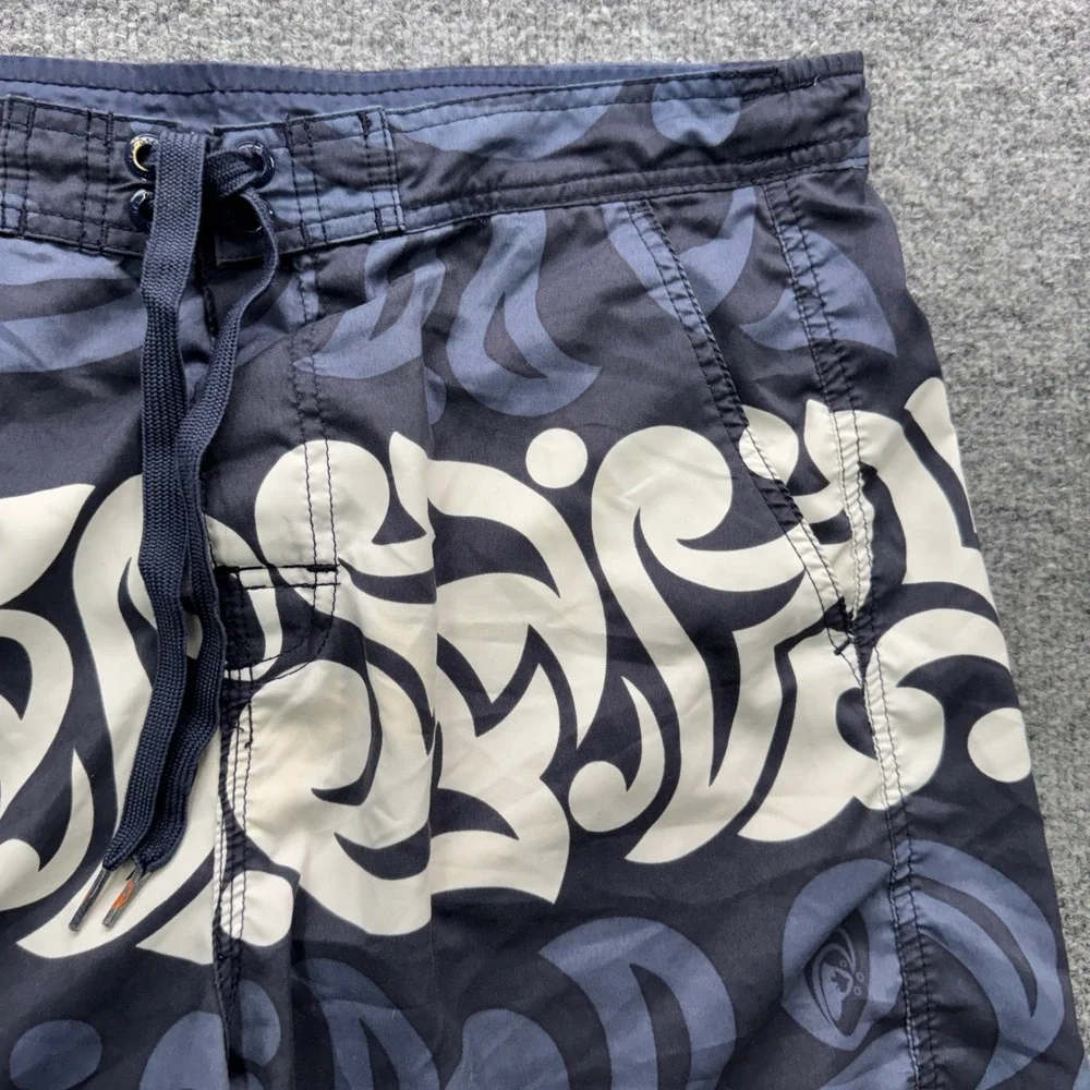 Quiksilver Edition Swim Trunks Mens Medium Navy Blue 7.5