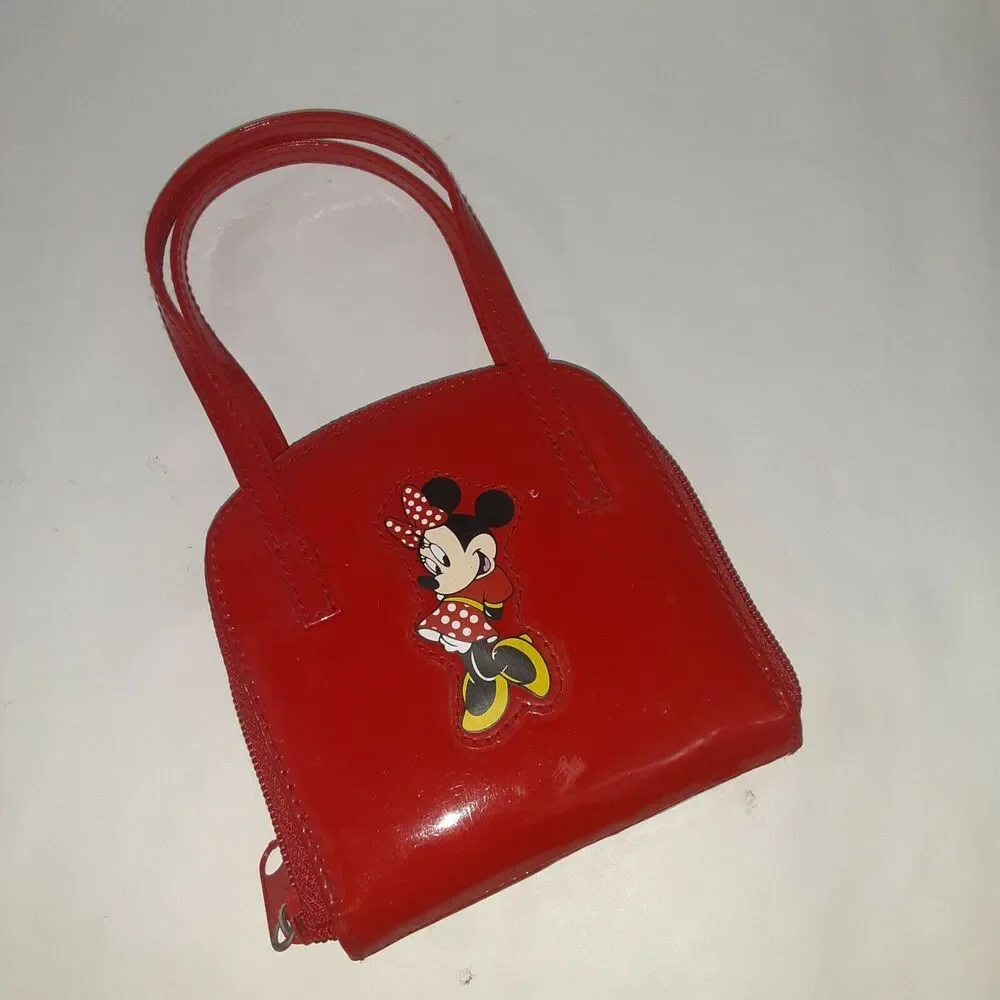 Disney World Mini Minnie Wristlet Red Patton Vegan