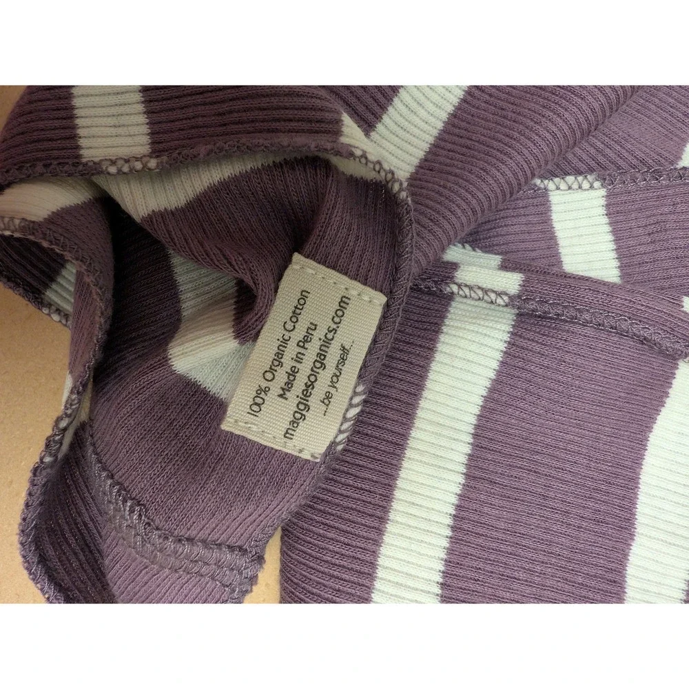 Maggie's Organics‎ Striped Infinity Scarf Ribbed Organic Cotton Sustainable