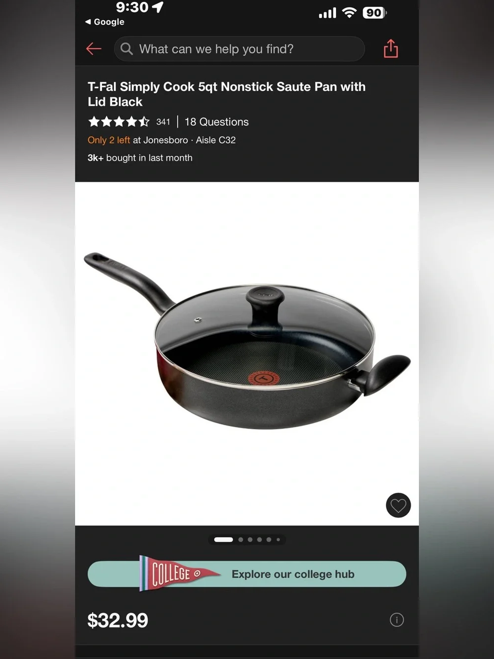 T-Fal versatile black