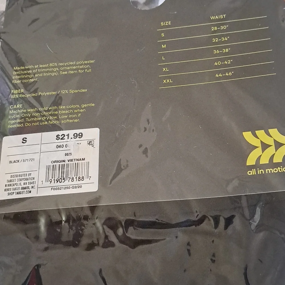 All in Motion Men's Heavyweight Thermal Pants Black Size S/28-30