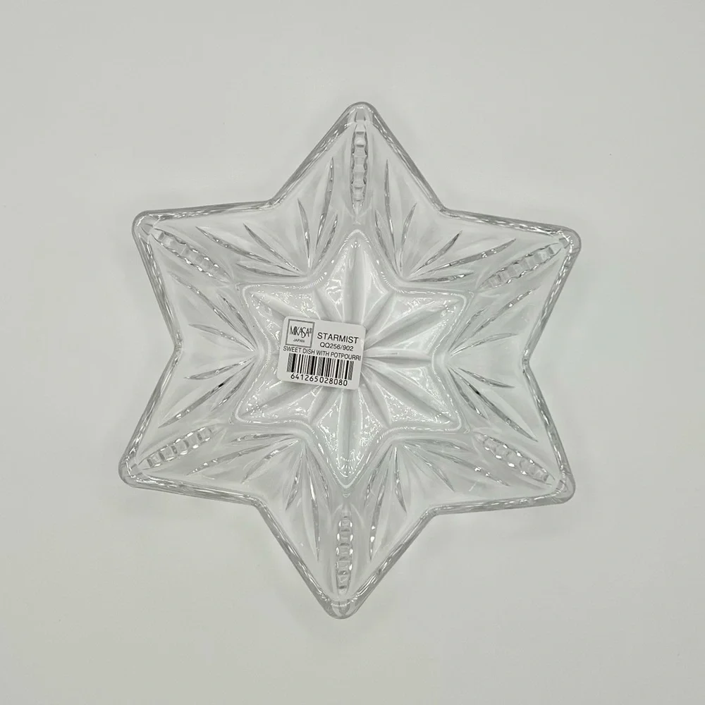 Vintage Mikasa Starmist Glass Dish Trinket Candy Catchall Dish 7.25