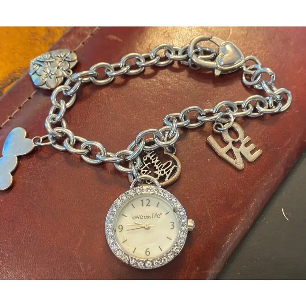 Women's Silver Tone Watch, Love This Life, Live in the Moment