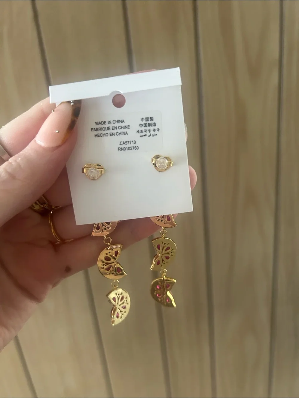 Kate Spade watermelon dangle drop earrings